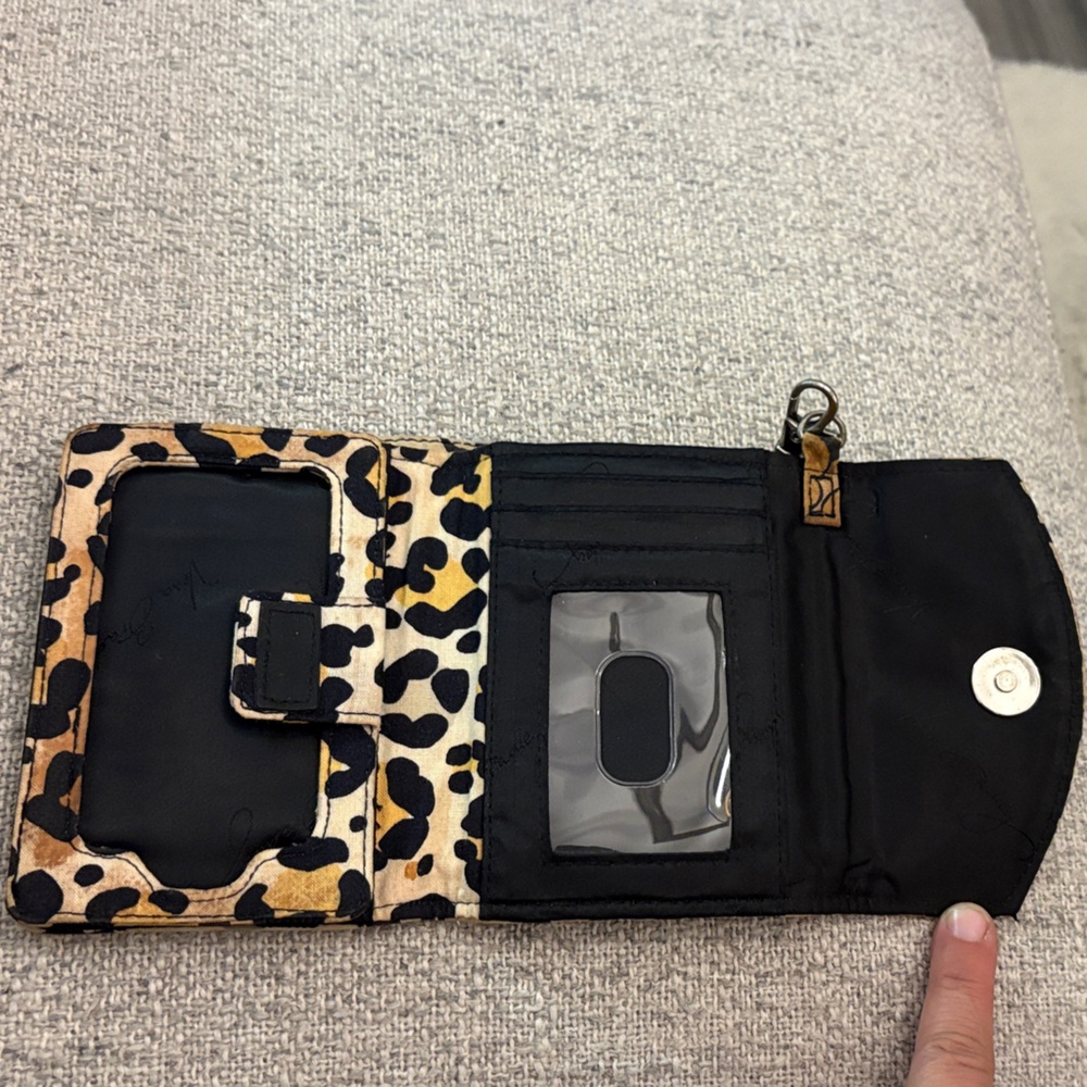 Vera Bradley Yellow and Black Floral Wristlet - Picture 3 of 3